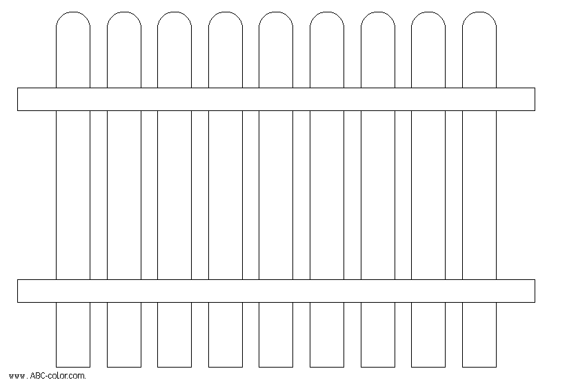 picketfence Colouring Pages