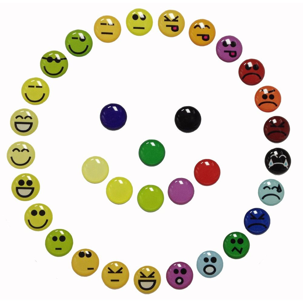 Emoticons Goofy Happy Angry Smiley Faces - 33 Pieces 3D Semi ...