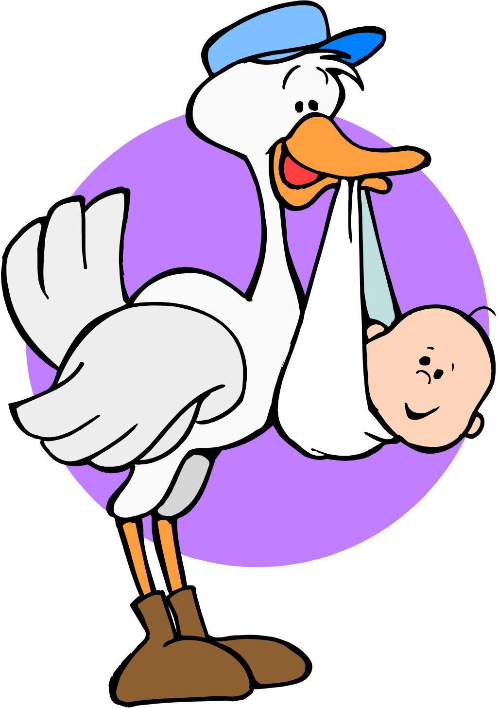 Stork With Baby - ClipArt Best