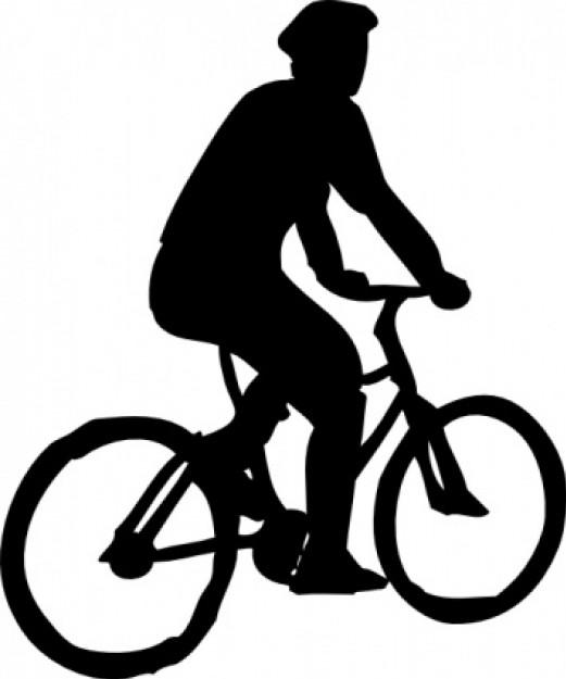 Bicyclist Sillouette Clip Art - Free Human Vector Download Clip ...