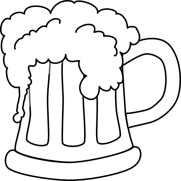 Beer Mug Outlined clip art - vector clip art online, royalty free ...