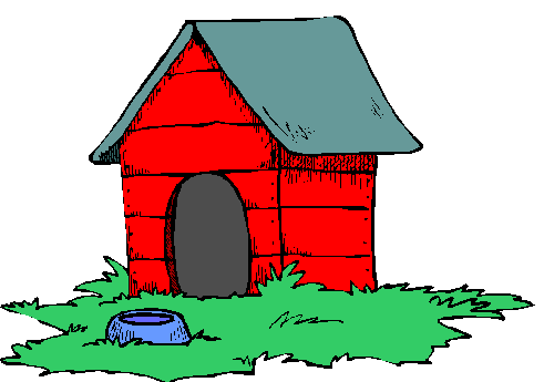Pix For > Dog In Dog House Clip Art