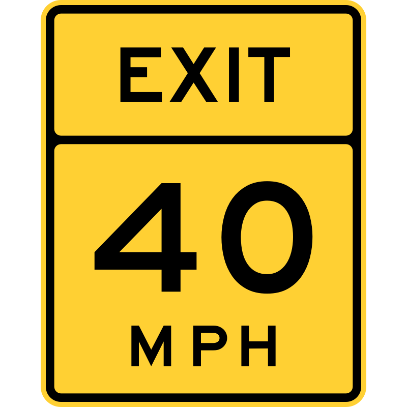 Clipart - Exit Speed 40