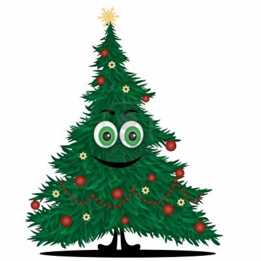 Smiling Christmas Tree Clip Art Image Fun Christmas Tree Clip Art