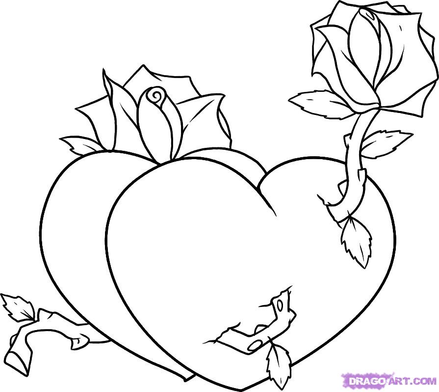How to Draw Valentine Hearts, Step by Step, Valentines, Seasonal ...