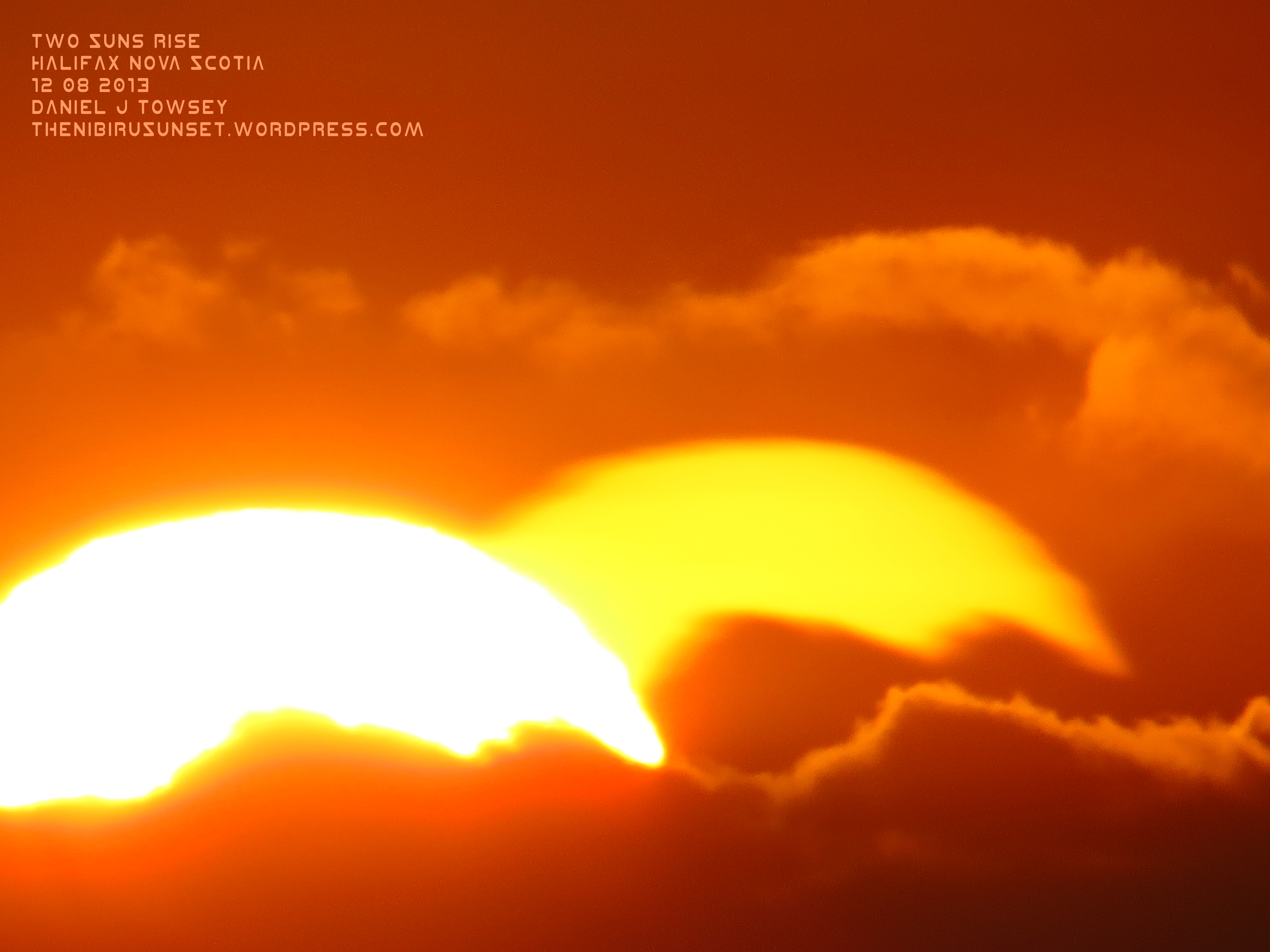 Two Suns Rise Over Halifax Nova Scotia 12 08 2013 | The Nibiru Sunset