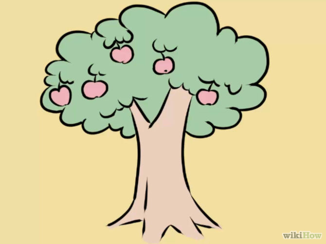 How to Draw an Apple Tree: 4 Steps (with Pictures) - wikiHow