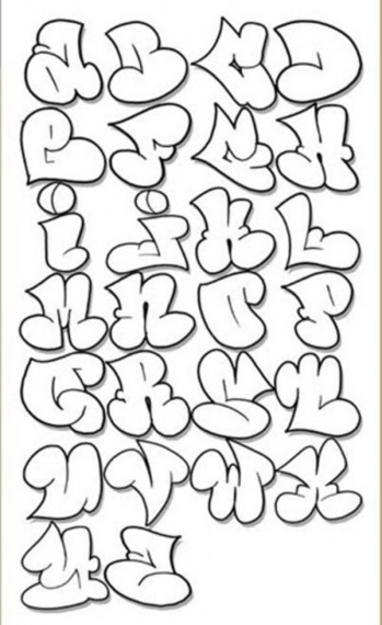 Sketch Graffiti Letters Alphabet A-Z Design / Graffiti Alphabet ...