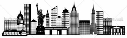 New York City Skyline Panorama Clip Art - Royalty Free Texture ...