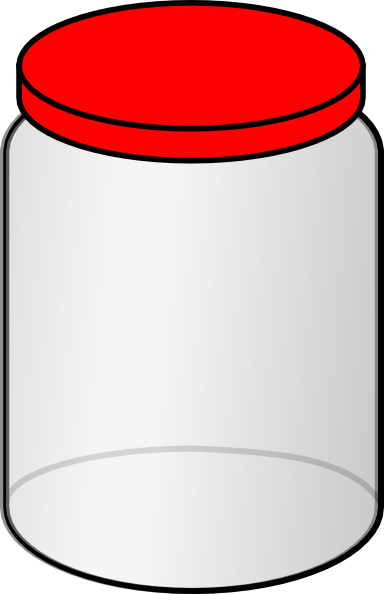Jar With Red Lid clip art - vector clip art online, royalty free ...