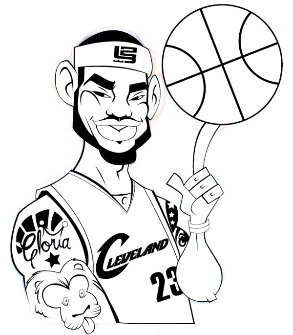 How to Illustrate a LeBron James Cartoon Character - Tuts+ Design ...