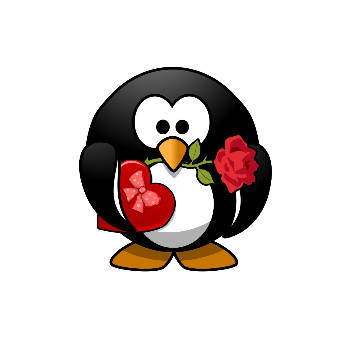 Valentine Pinguin - Small File Clipart by rchanc : Valentine ...
