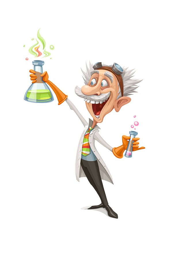 Mad Scientist Cartoon Character - Awesome Illustration ...