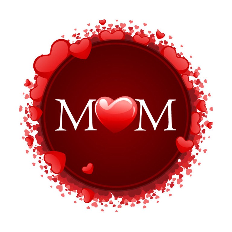 Happy Mother's Day with Hearts | Free Vector Graphics | All Free ...