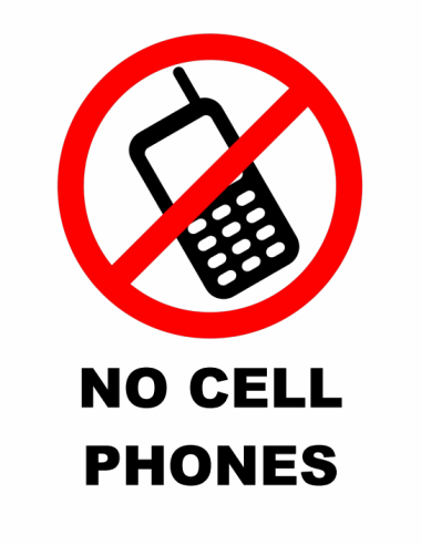 No Cell Phones Sign | Template Harbor