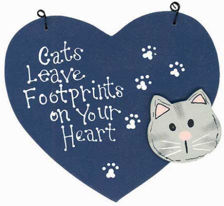 Cats Leave Footprints" Wooden Sign - Signs & Ornaments - Home Decor