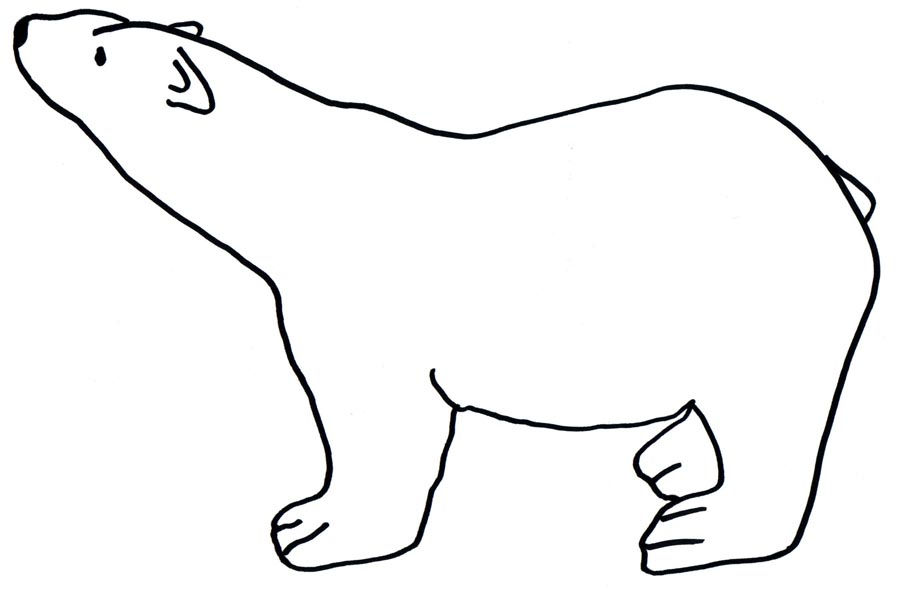 Polar-bear-coloring-3 | Free Coloring Page Site