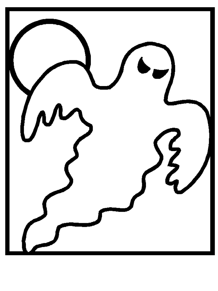 Printable Ghost2 Halloween Coloring Pages - Coloringpagebook.com