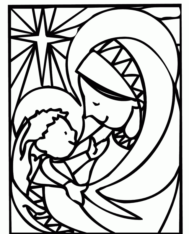 Mary Was Caring For Jesus Coloring Page Christmas Coloring Pages ...
