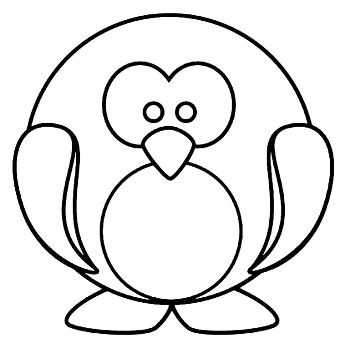 Penguin In A Sunny Day Coloring Page - Animal Coloring Pages on ...