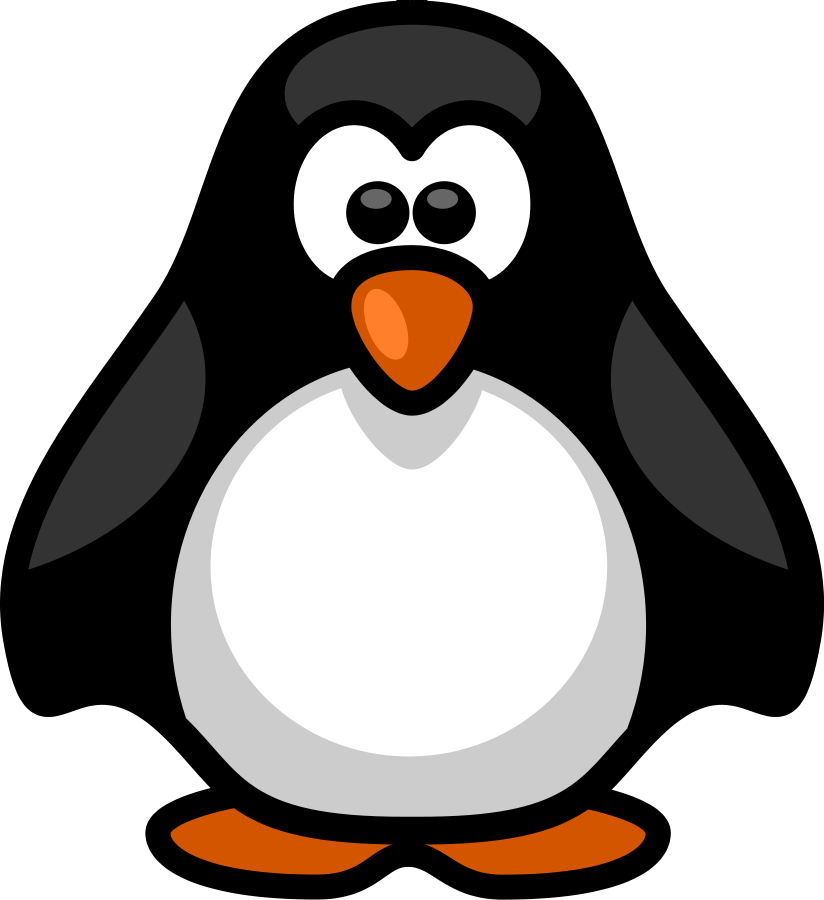 Little penguin small clipart 300pixel size, free design
