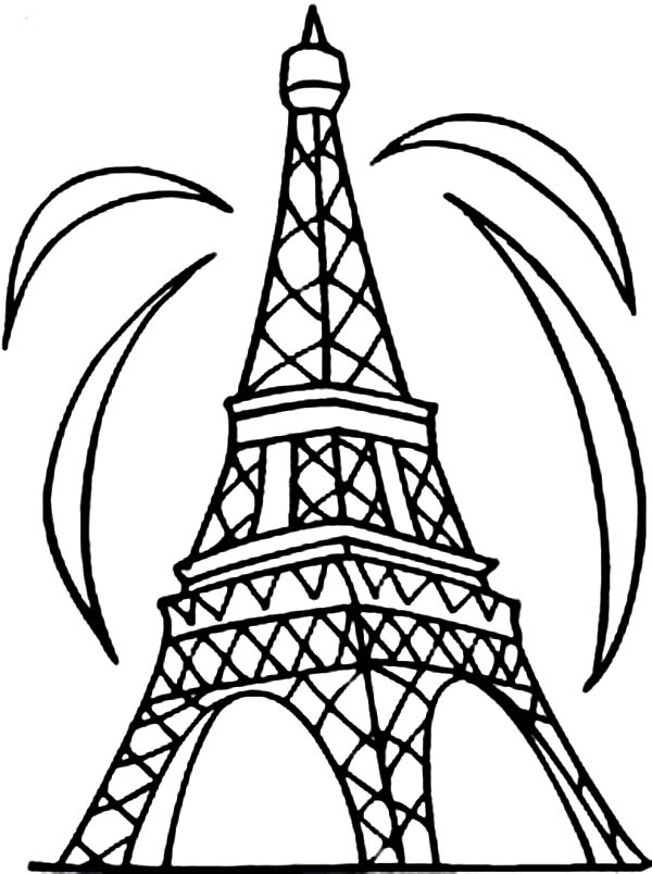 Eiffel Tower Coloring Page