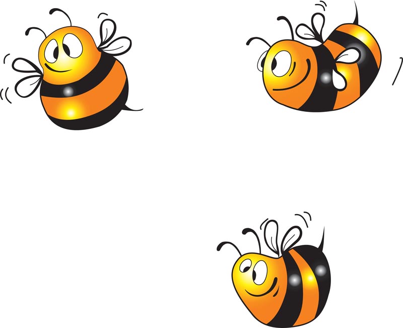 Cute cartoon image of the bees vector material | Free download Web