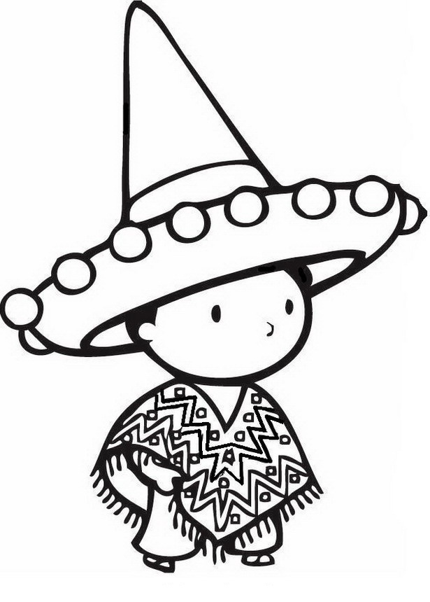 a Mexican Hat Colouring Pages (page 3)