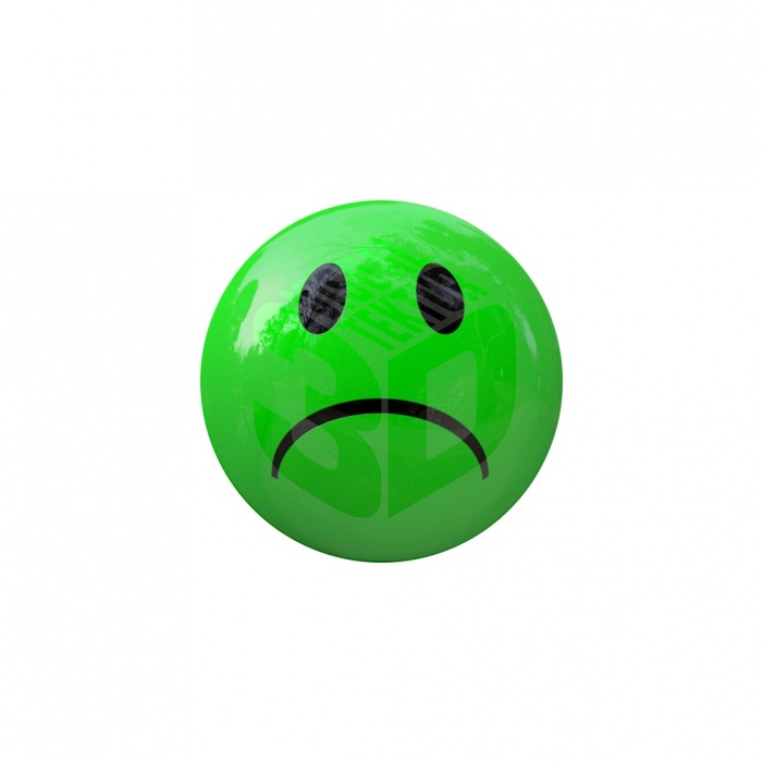 Smiley sad green – 3D People - graphics, videos & more!