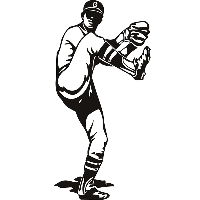 Baseball Pitcher Leg in Air Wall Decal Art Sticker | eBay