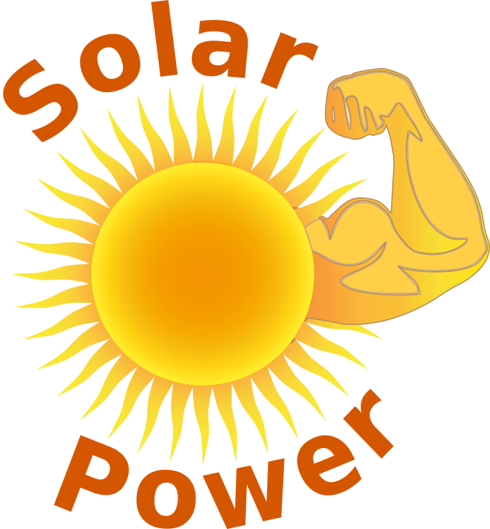 Solar Power With Label Clip Art Download
