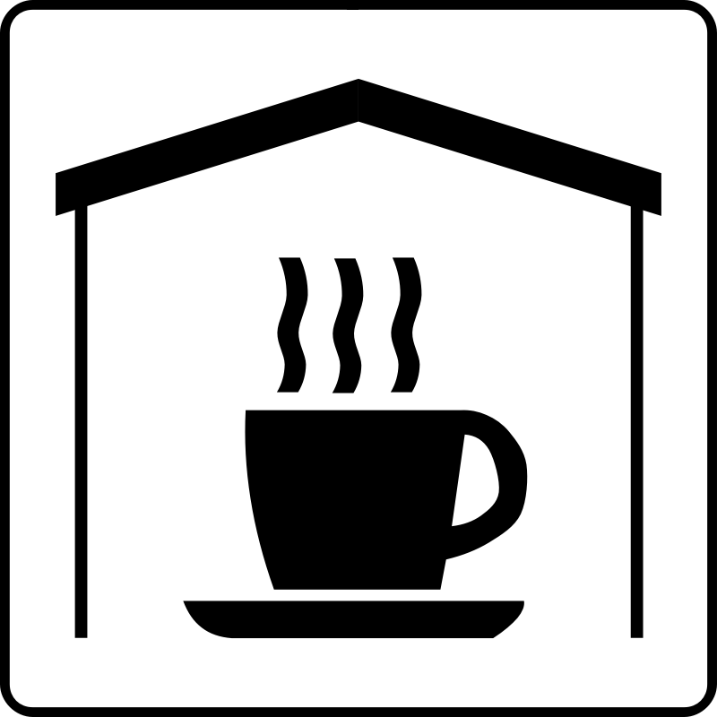 Clipart - Hotel Icon Has Coffee In Room