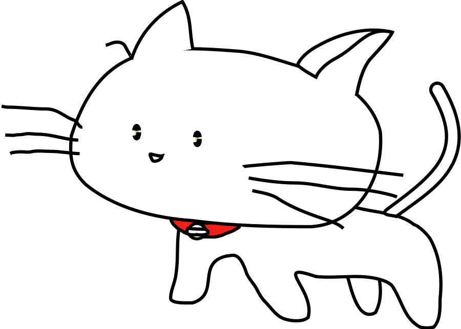White Cat SVG Vector file, vector clip art svg file