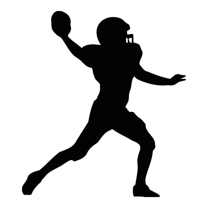 clipart football players silhouette - photo #2