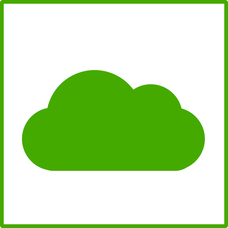 Clipart - eco green cloud icon