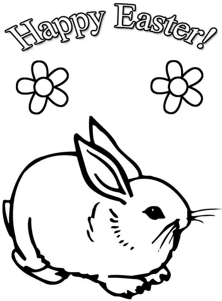 Free Printable Coloring Pages Easter Bunny For Little Kids #