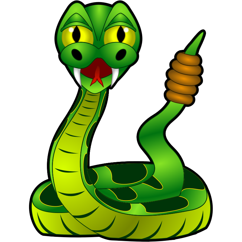 Clipart - Cartoon Rattlesnake