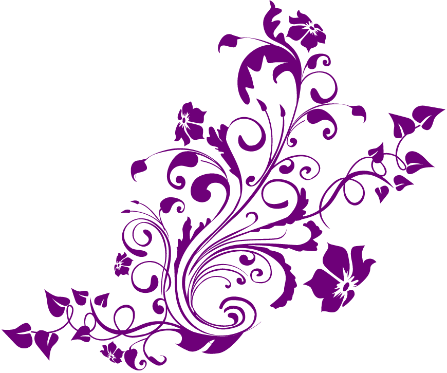 Purple Flower Border Design - ClipArt Best