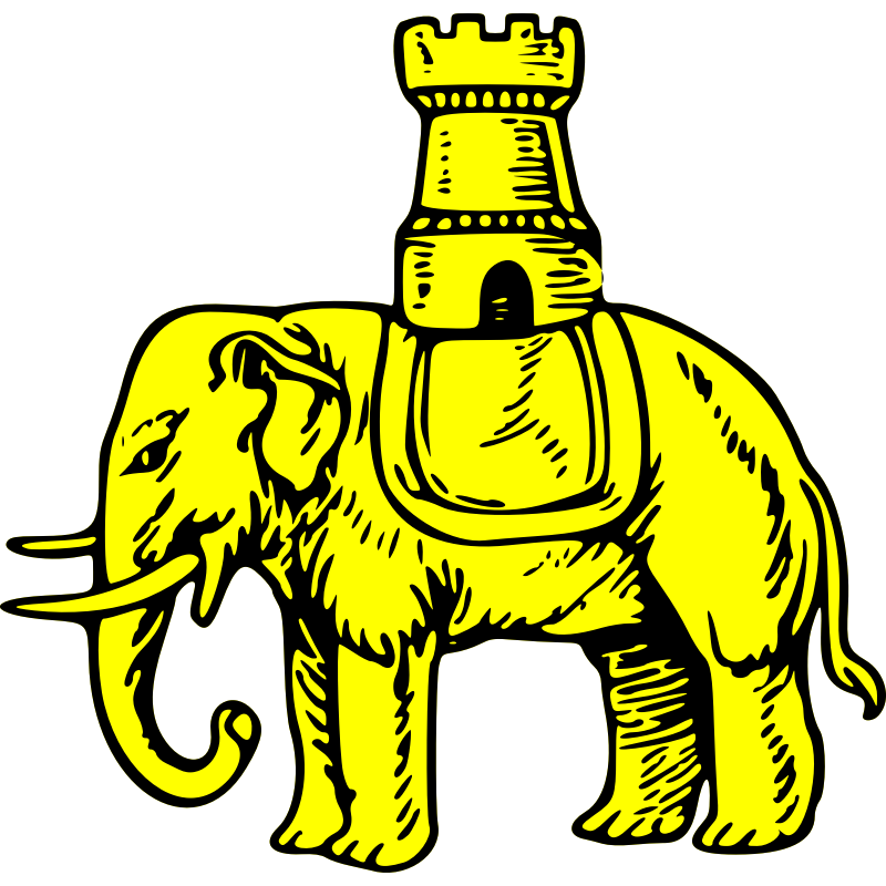 Clipart - elephant and castle