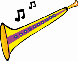 Music Animated Clipart: music_horn : Classroom Clipart