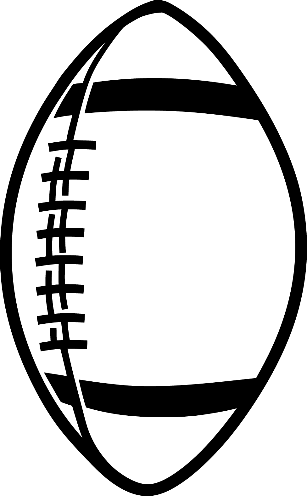 Football Outline Template - ClipArt Best