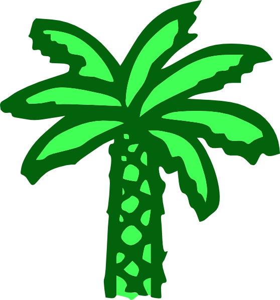 Cartoon Green Palm Tree clip art Free Vector / 4Vector