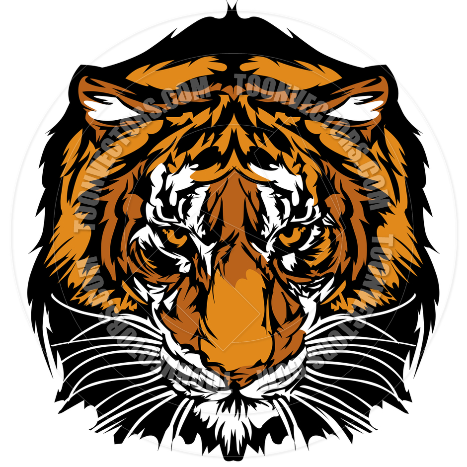 Images For > Tiger Face Clip Art Color
