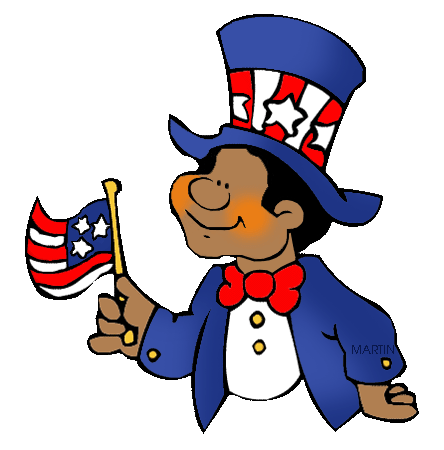 Free Fourth of July Clip Art by Phillip Martin, Wave the Flag