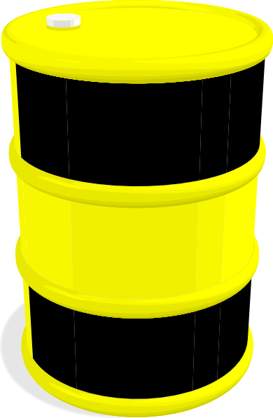 Oil Barrel Black And Yellow clip art - vector clip art online ...