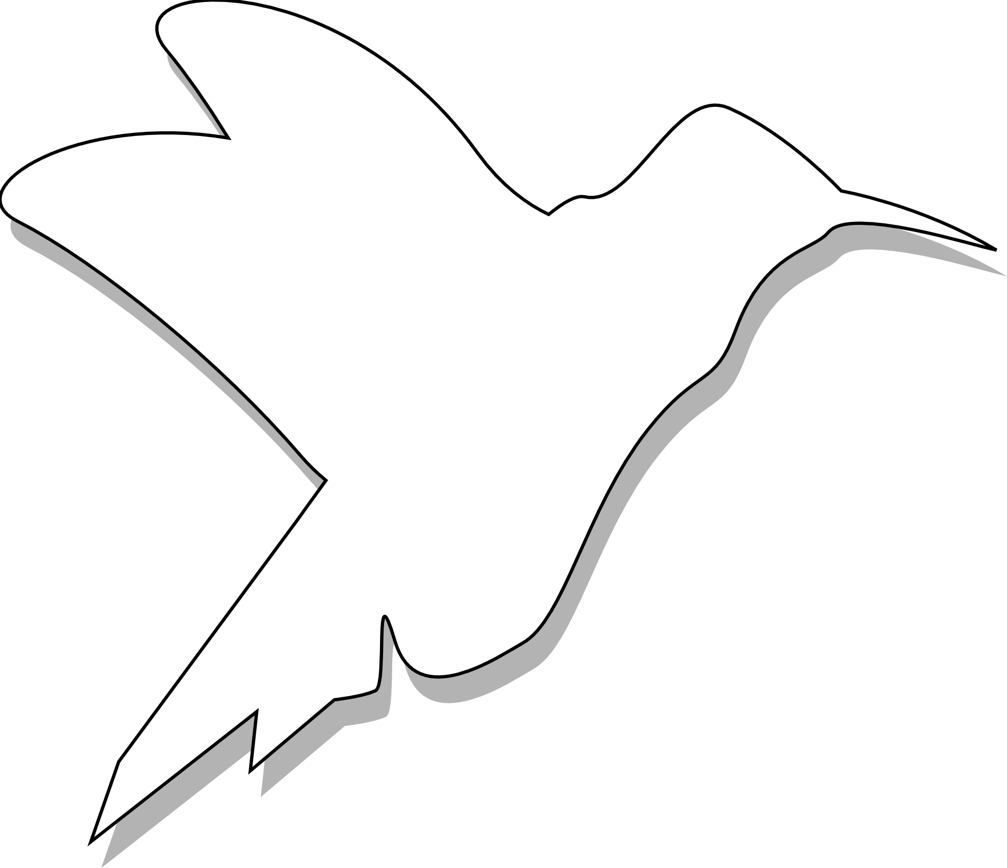 clipartist.net » Clip Art » peace dove 1 18 black white line art ...