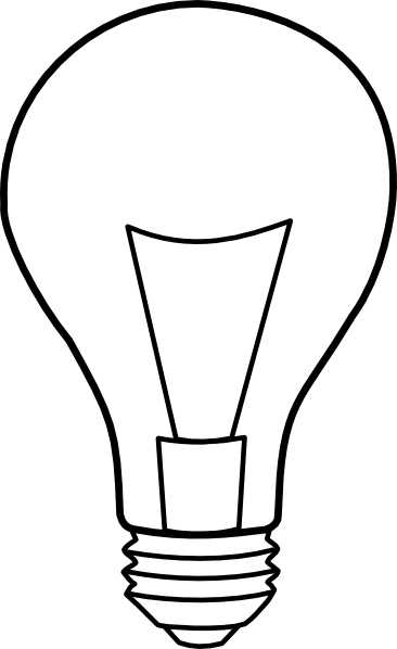 Light Bulb Outline clip art - vector clip art online, royalty free ...