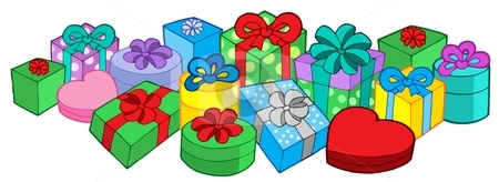 Lots of gifts stock vector