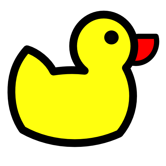 Ducky Icon Black White Line Art Scalable Vector Graphics SVG ...