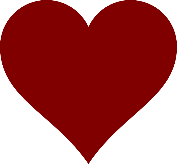 Maroon Simple Heart clip art - vector clip art online, royalty ...